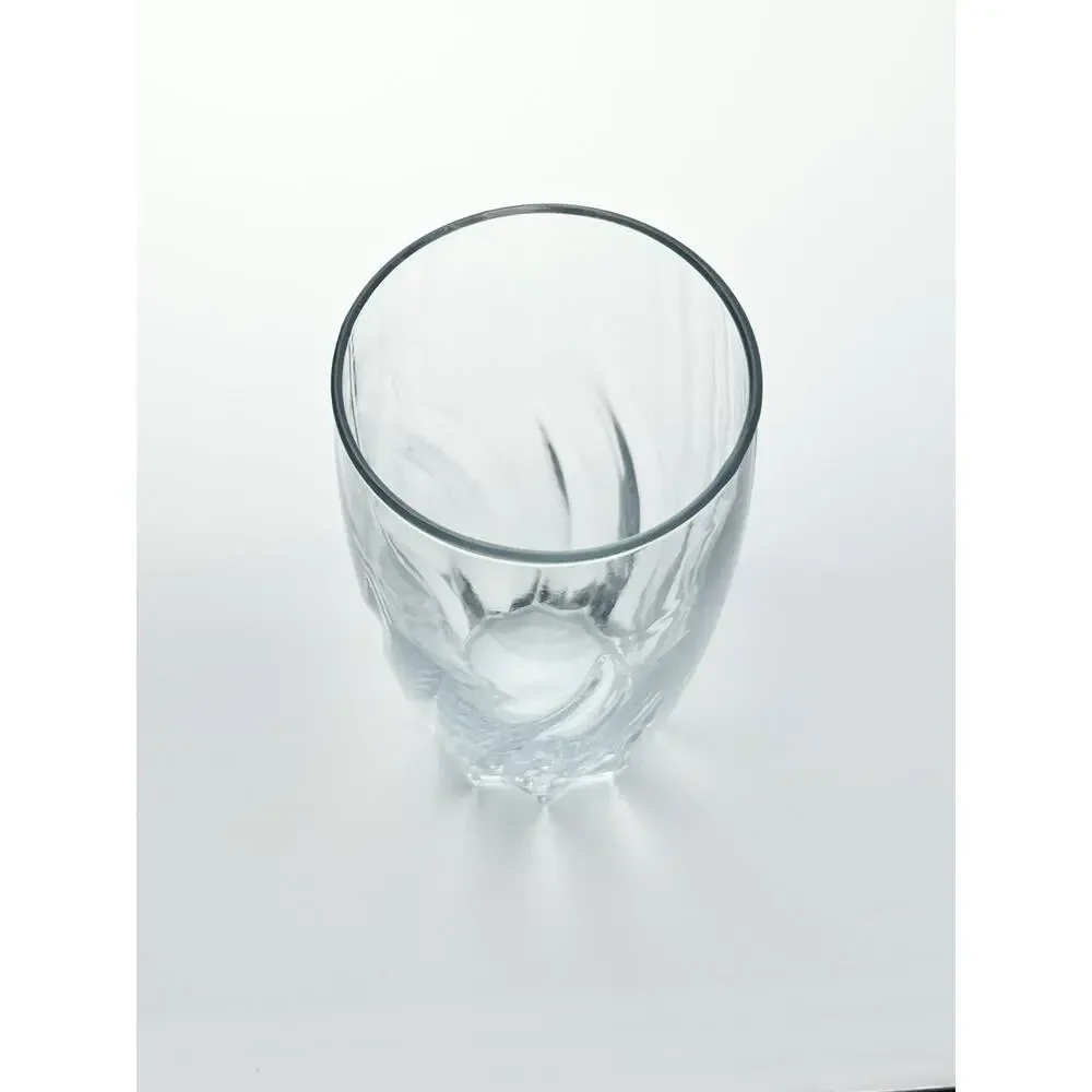 Anchor Hocking “Central Park, Clear” 6 Highball Tumbler Drinking Glasses 6” 16oz